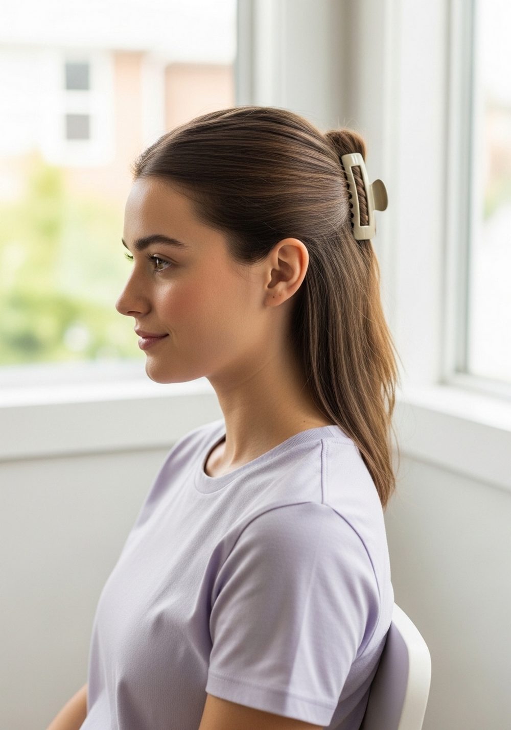 Claw Clip Twist Sport Hairstyle