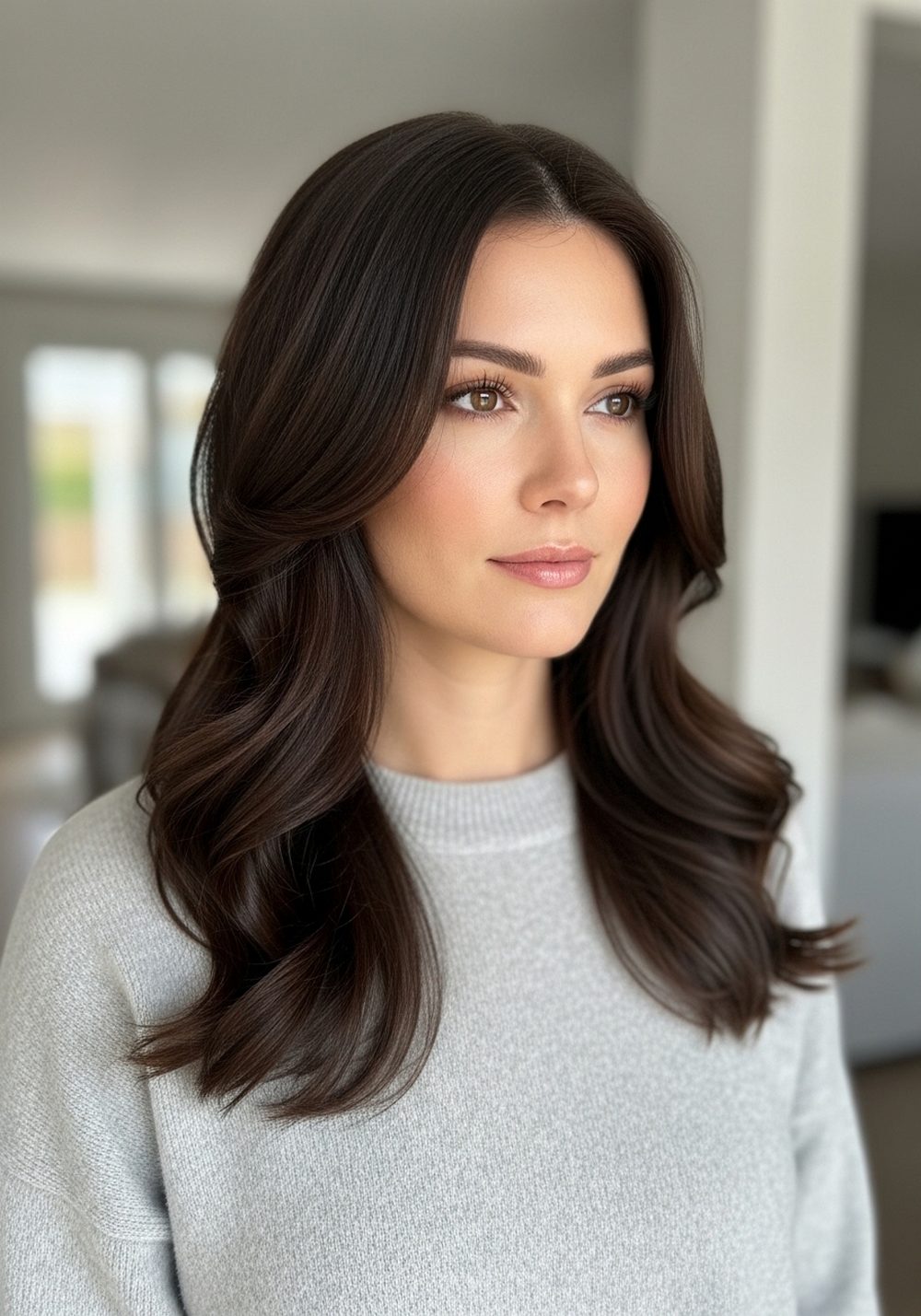 Cocoa Velvet Brunette Hairstyle