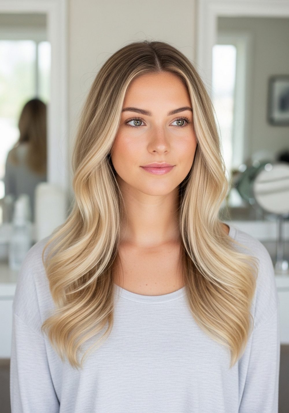 Coconut Cream Shadow Root Hairstyle
