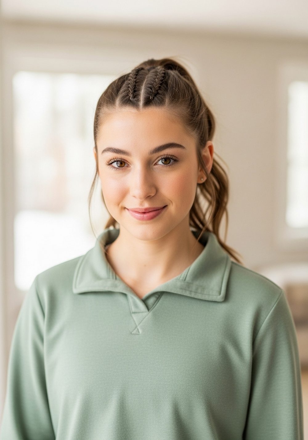 Crown Braid Ponytail Hairstyle