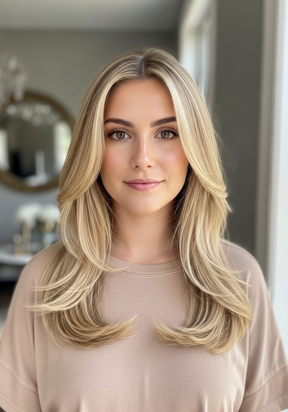 Dimensional Butter Blonde Gloss Hairstyle