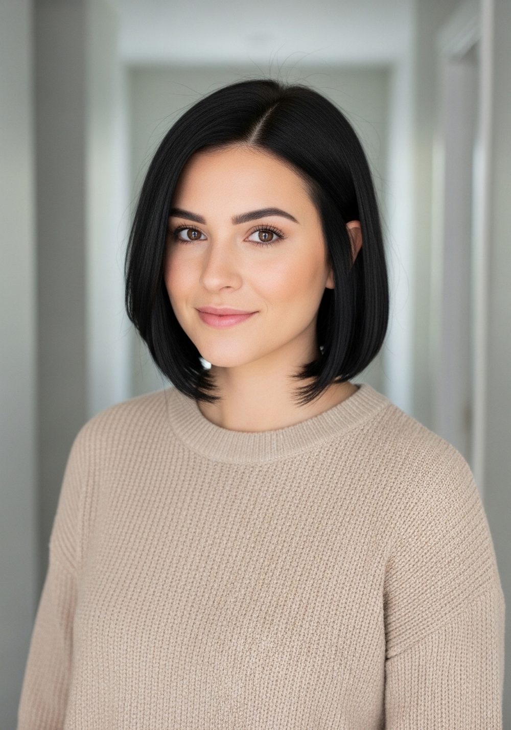 Dimensional Velvet Black Bob Hairstyle