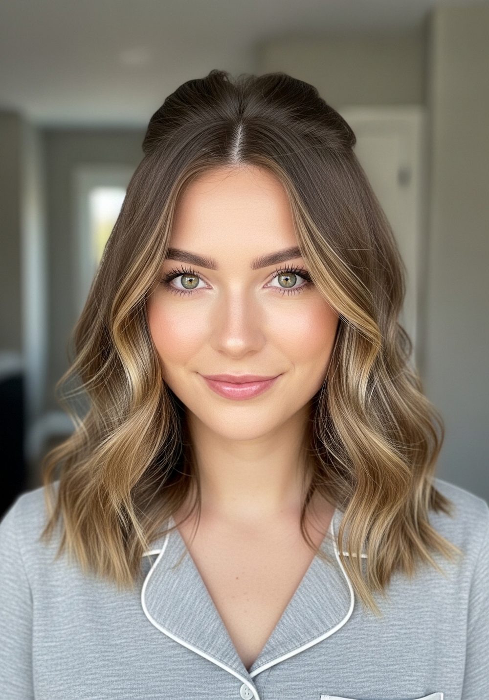 Face-Framing Twist-Back Crown Waves Hairstyle