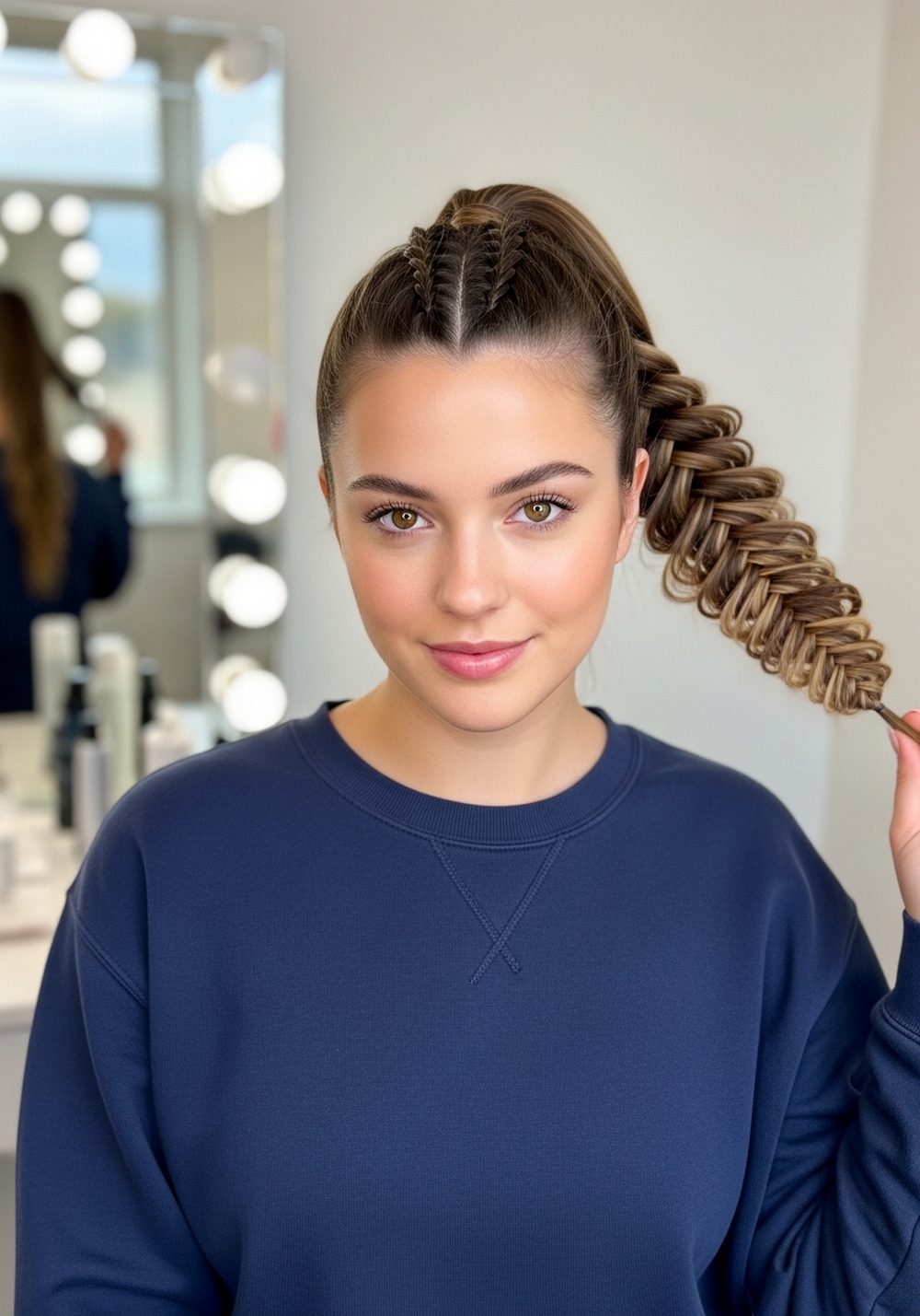Fishtail Accent Ponytail Hairstyle