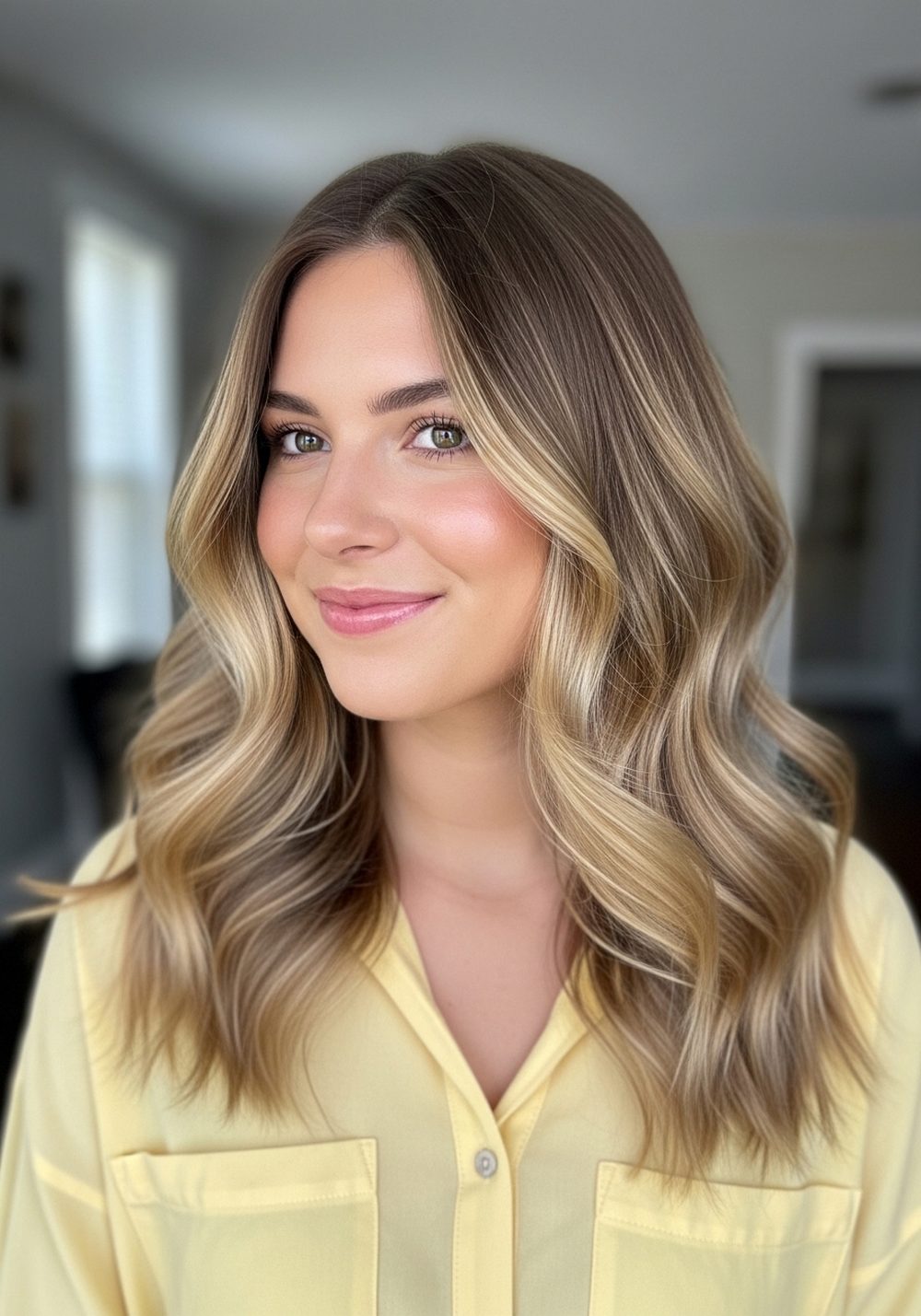 Honey Soft Blonde Balayage Hairstyle