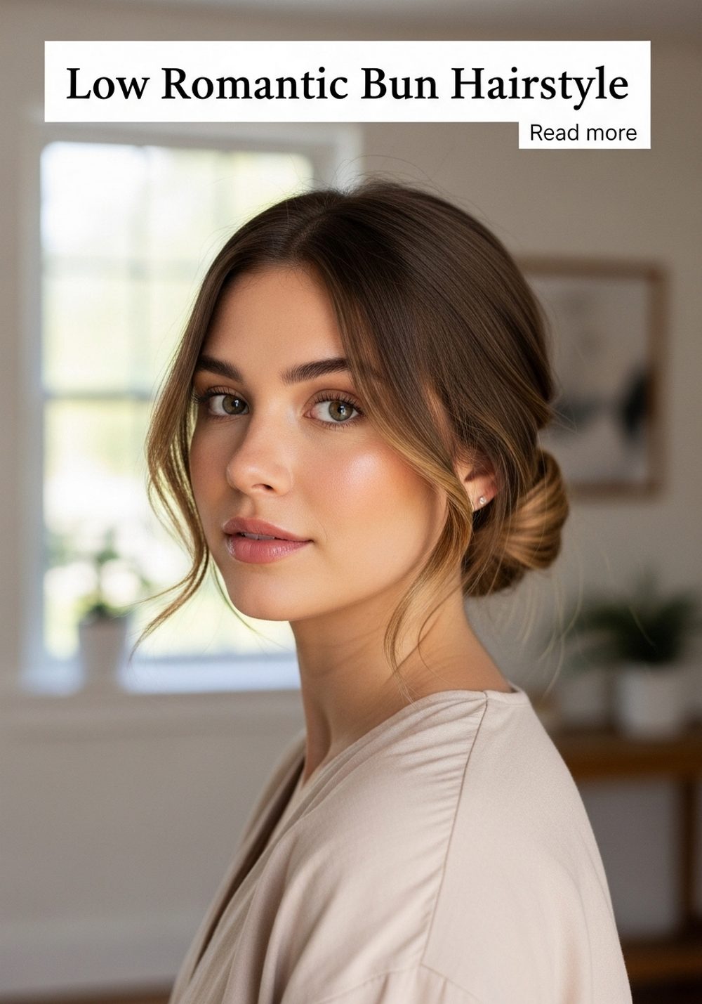 Low Romantic Bun Hairstyle