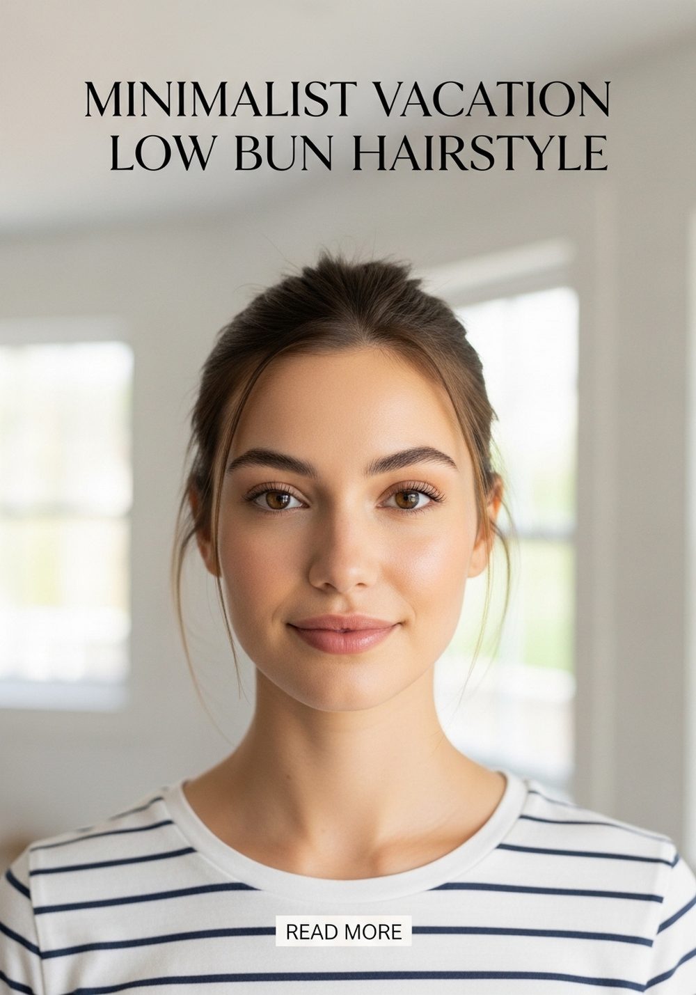 Minimalist Vacation Low Bun Hairstyle