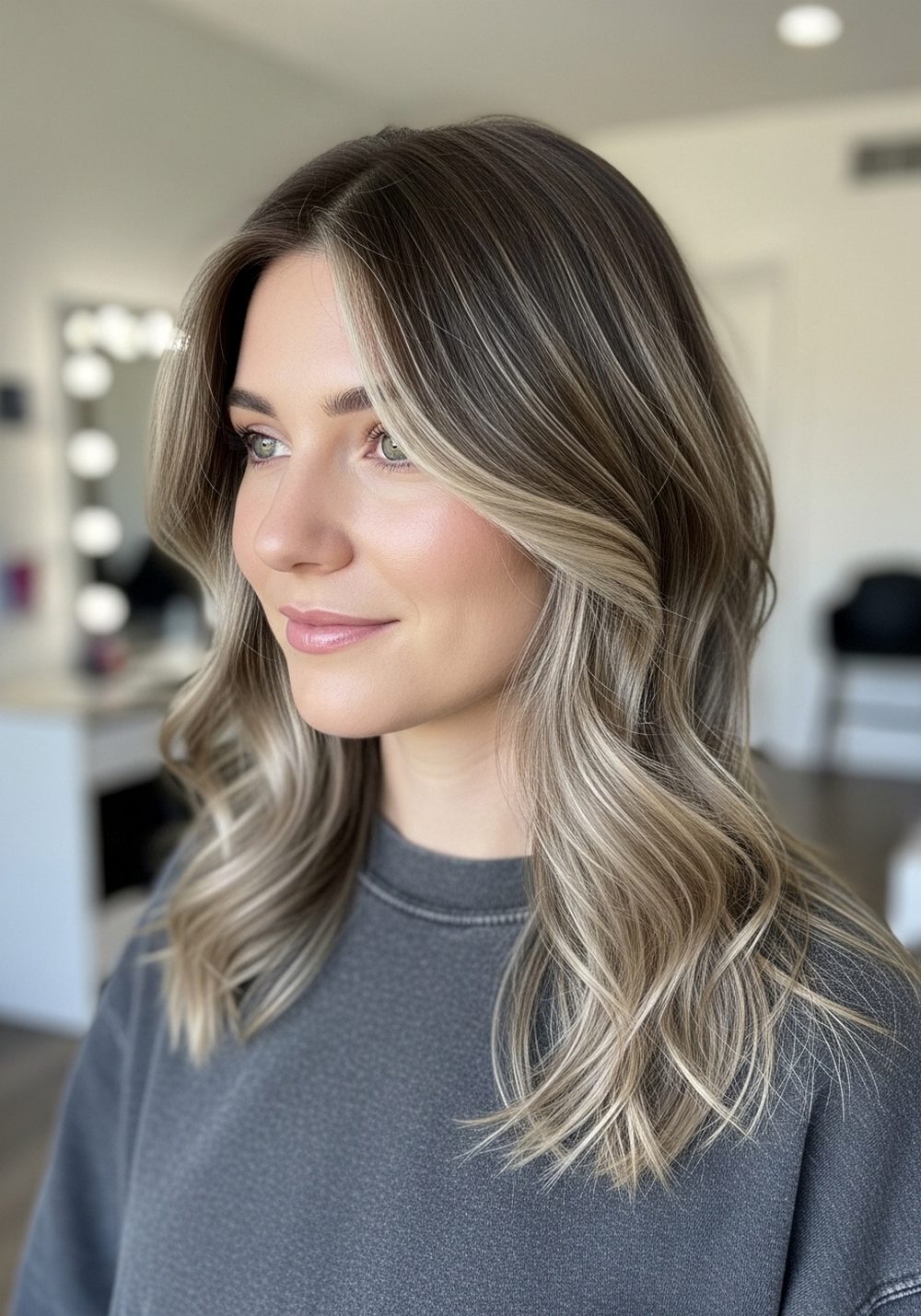 Mushroom Brunette Blend Hairstyle