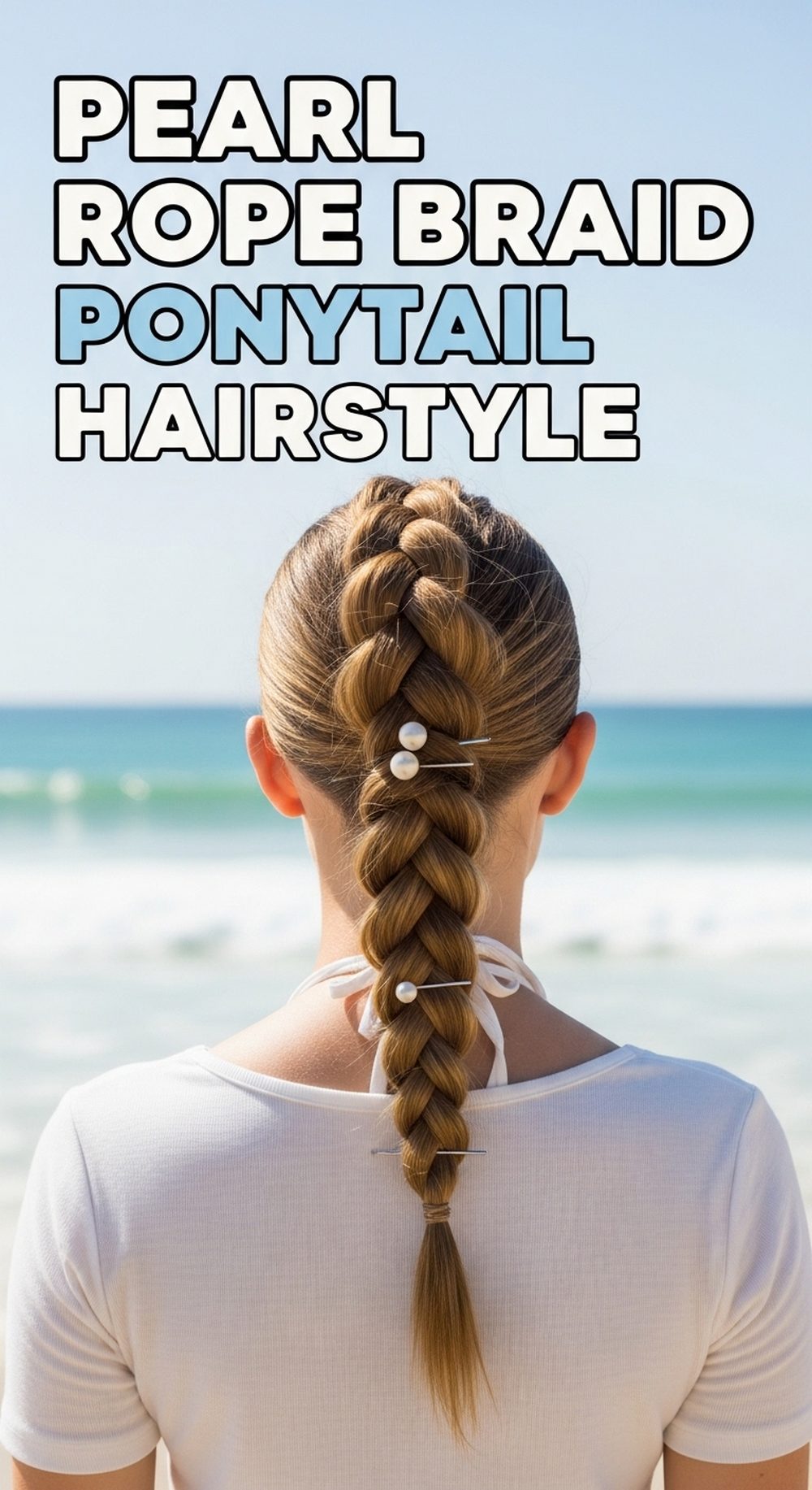 Pearl Rope Braid Ponytail Hairstyle