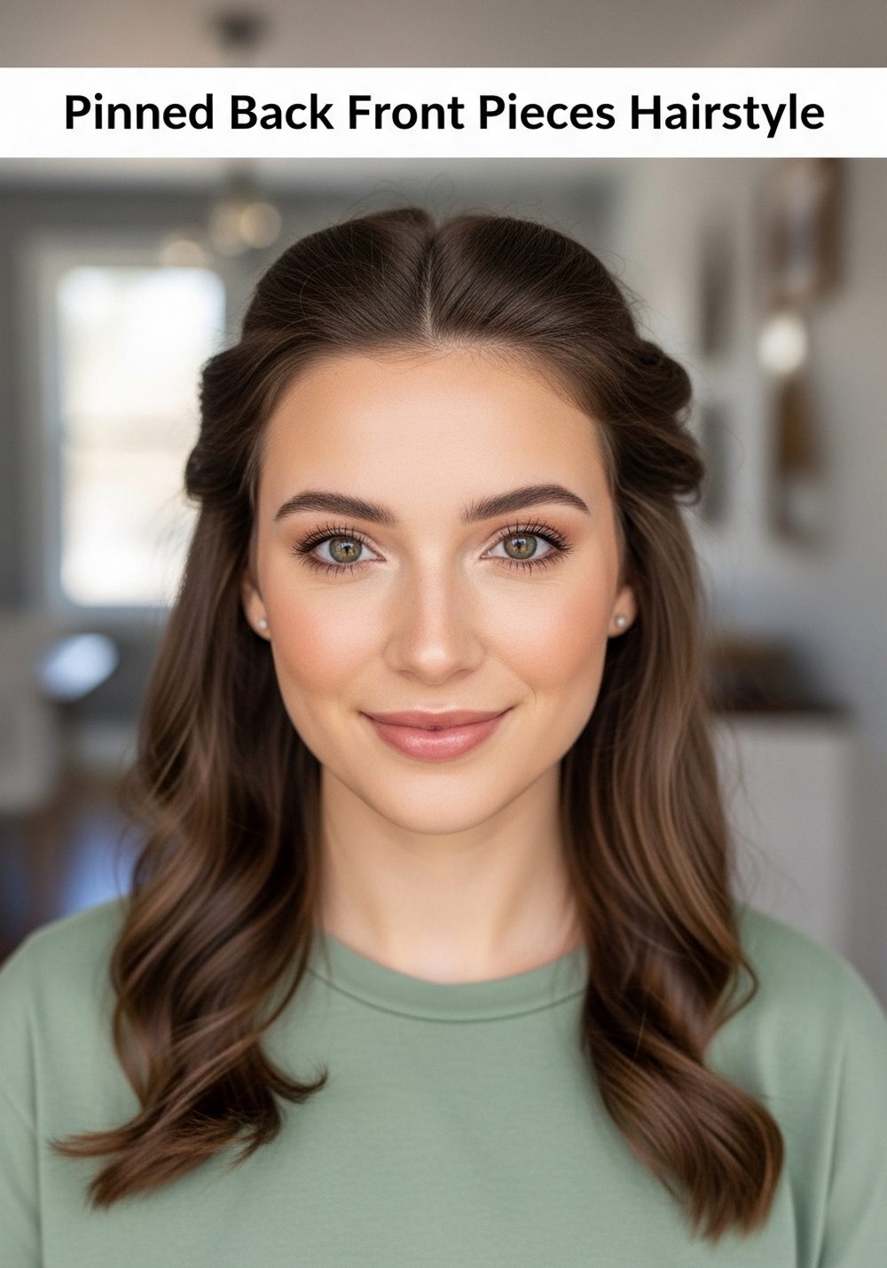 Pinned Back Front Pieces Hairstyle