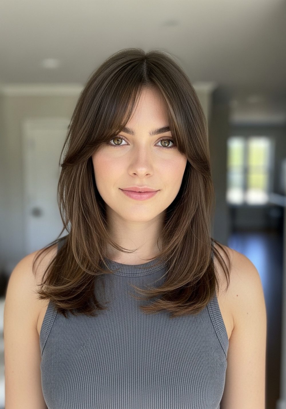 Relaxed Bend and Bang Hairstyle
