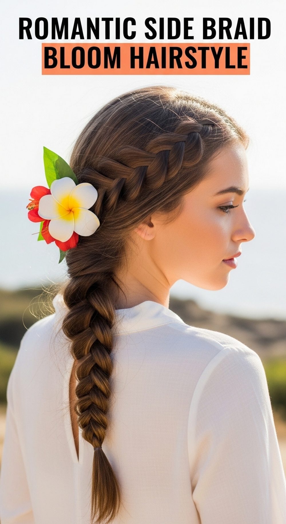 Romantic Side Braid Bloom Hairstyle