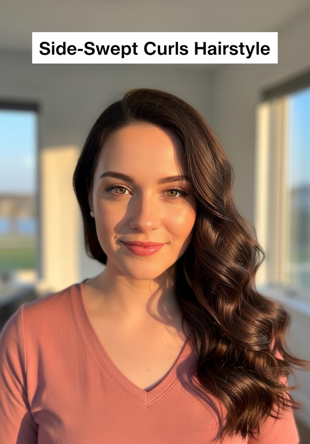 Side-Swept Curls Hairstyle