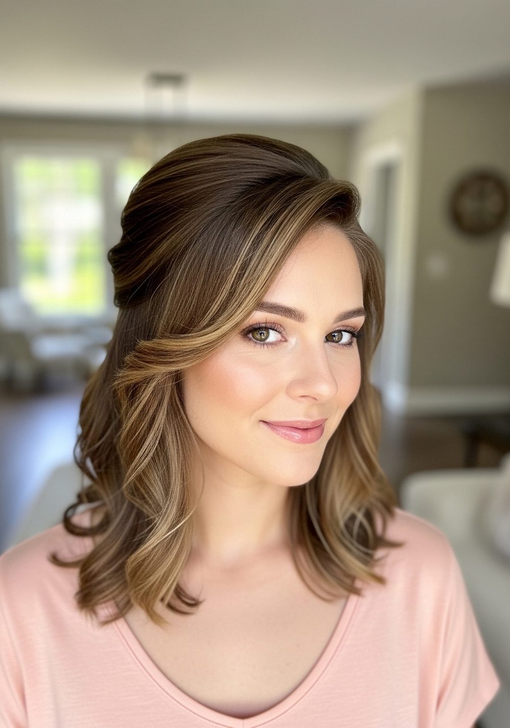 Side-Swept Pin-Up Updo Hairstyle