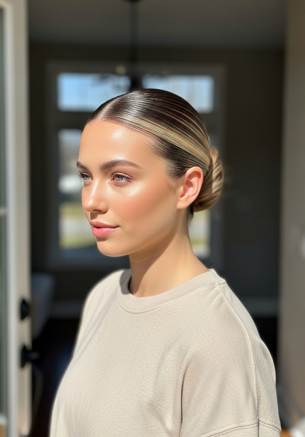 Sleek Low Bun Hairstyle