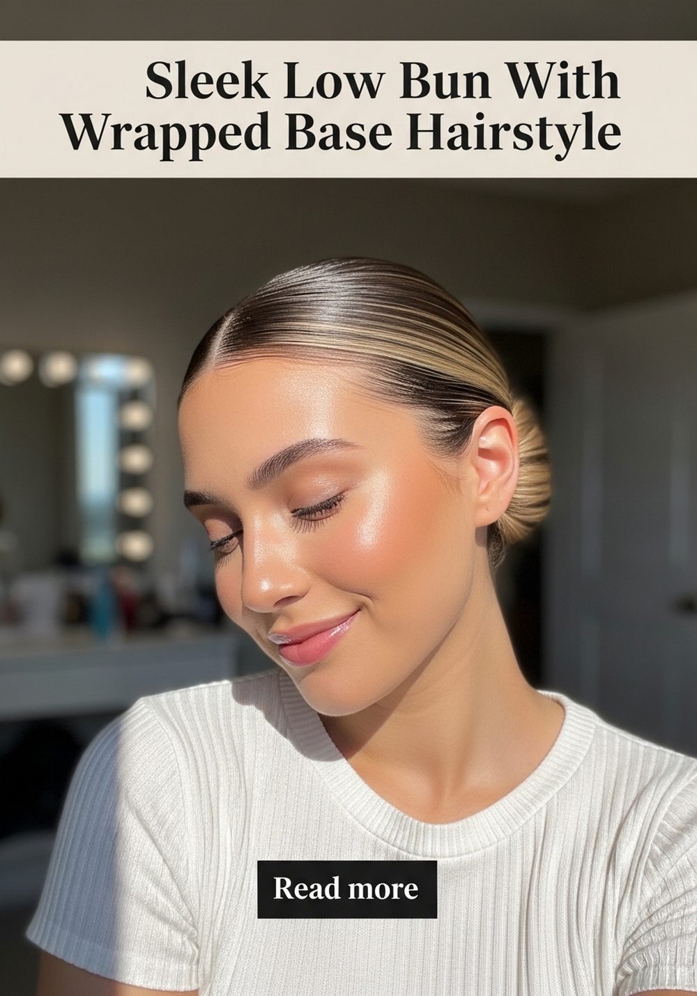 Sleek Low Bun With Wrapped Base Hairstyle