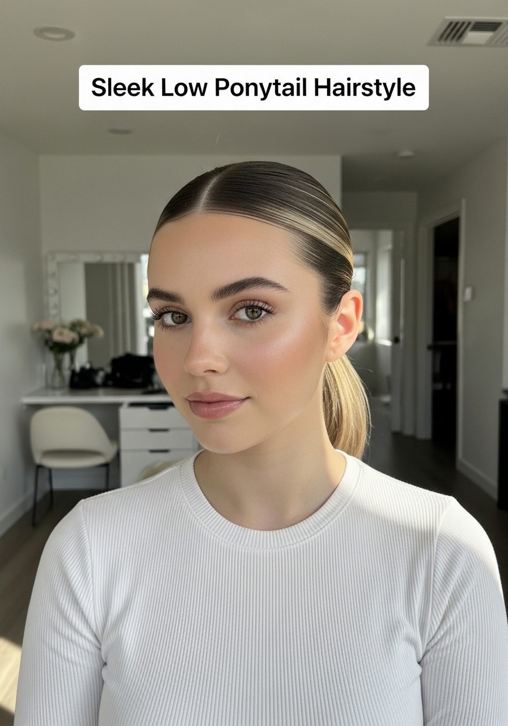 Sleek Low Ponytail Hairstyle