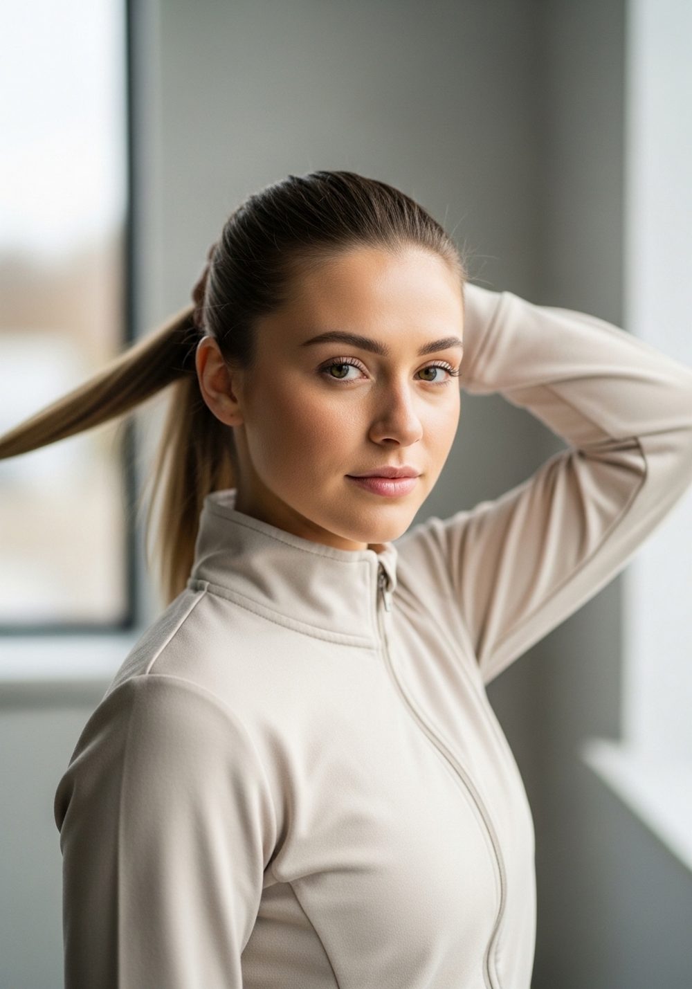 Sleek Mid Ponytail Hairstyle