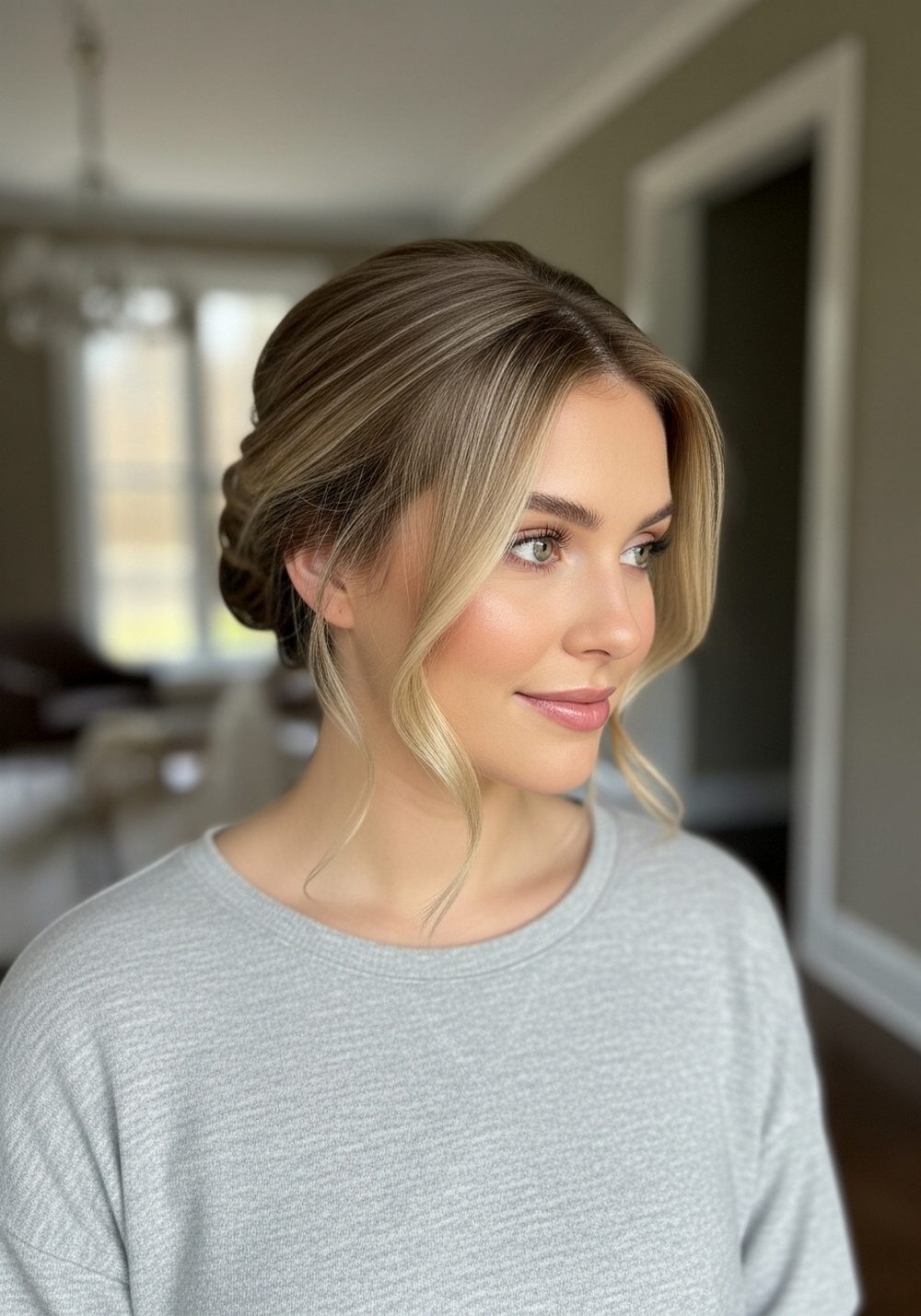 Sleek Soft Glow French Twist Hairstyle