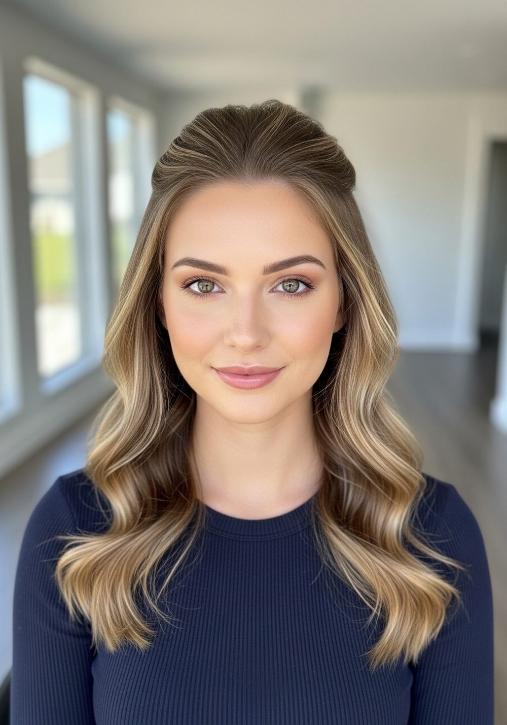 Sleek Top Twist-Back Crown Waves Hairstyle