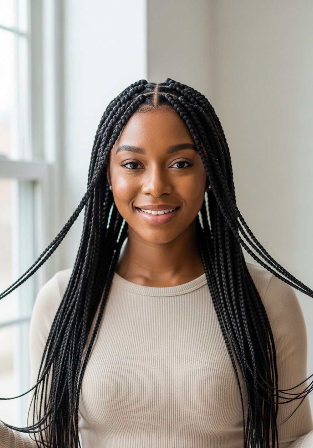 Soft Knotless Braids Hairstyle