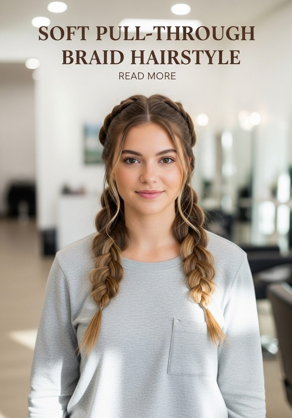 Soft Pull-Through Braid Hairstyle