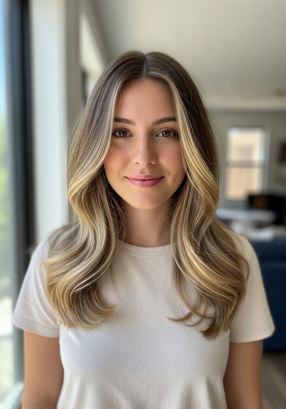 Sunlit Bronde Balayage Hairstyle