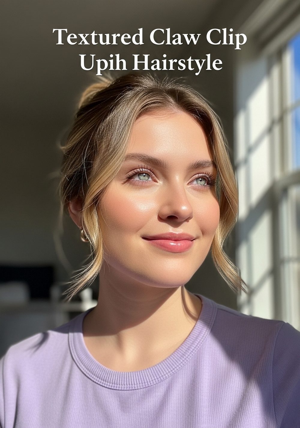 Textured Claw Clip Updo Hairstyle