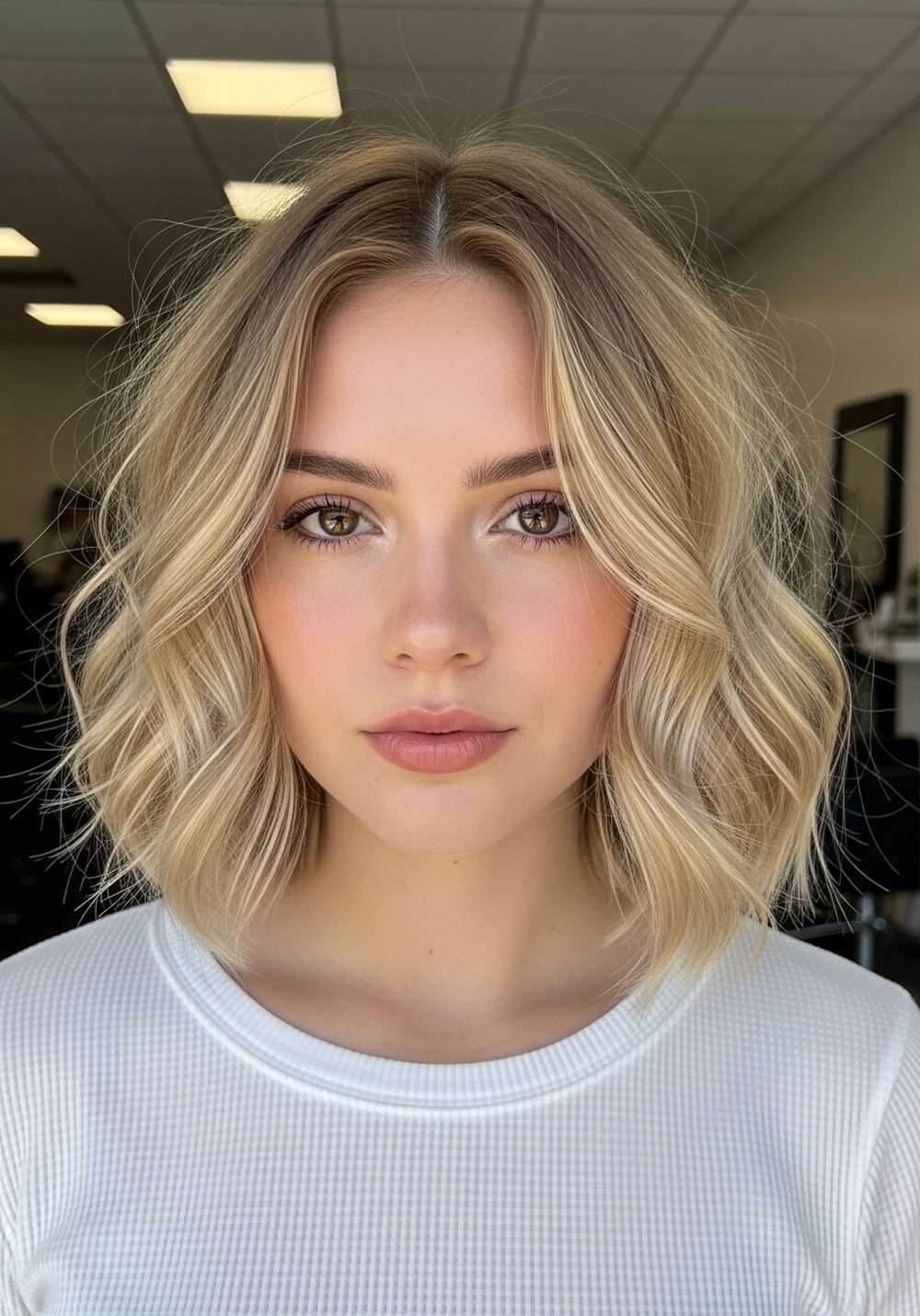 Textured Pearl Bob Waves Hairstyle