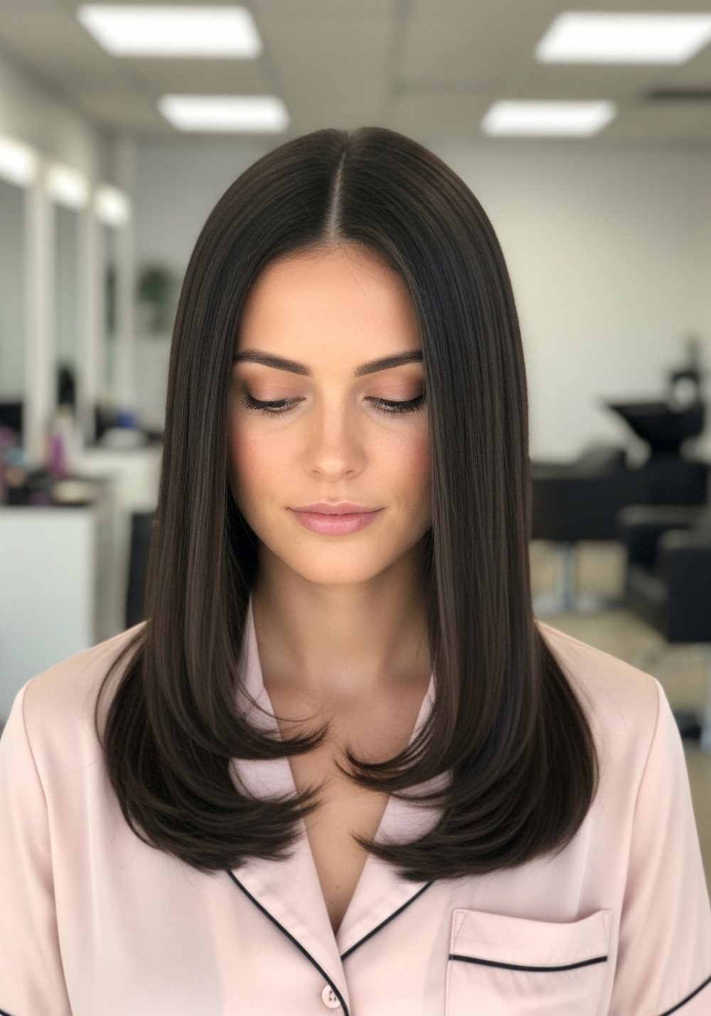 Truffle Gloss Brunette Hairstyle