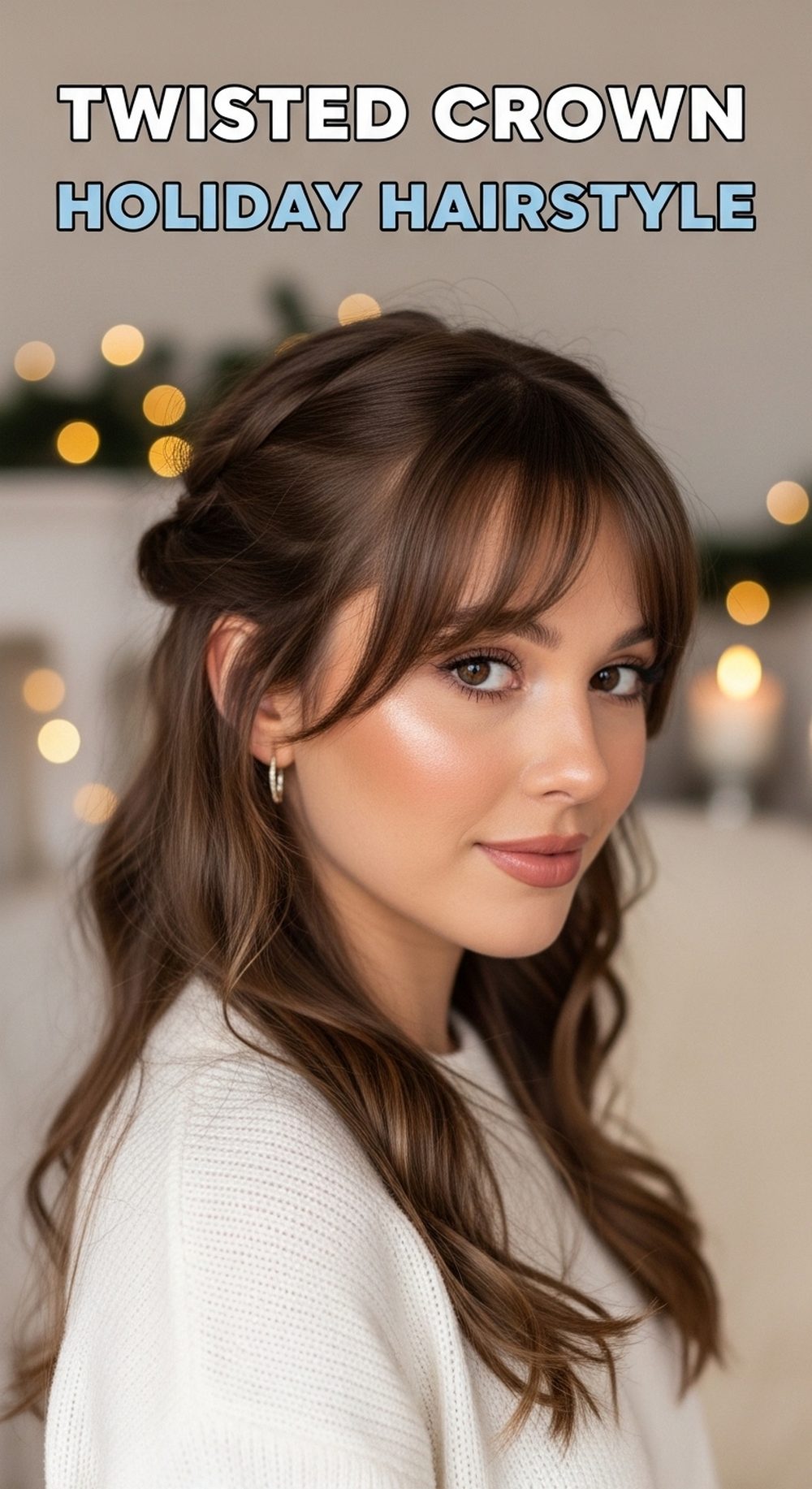 Twisted Crown Holiday Hairstyle