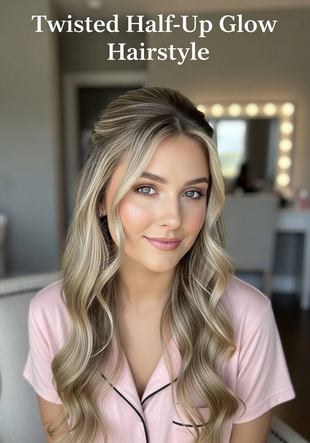 Twisted Half-Up Glow Hairstyle
