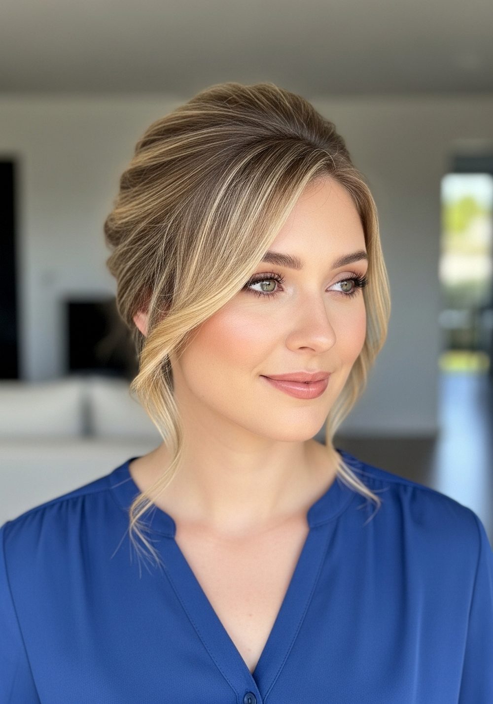 Twisted Side Sweep French Twist Hairstyle