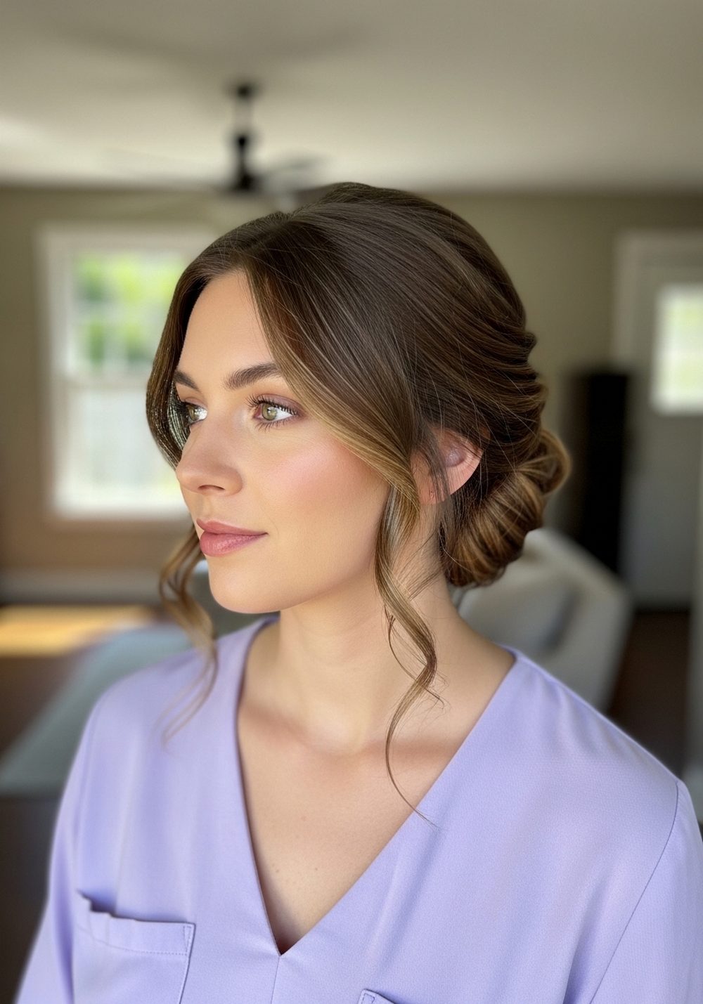 Undone Chignon Updo Hairstyle