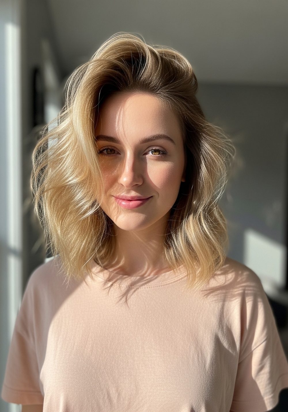 Undone Volume Collarbone Lob Hairstyle