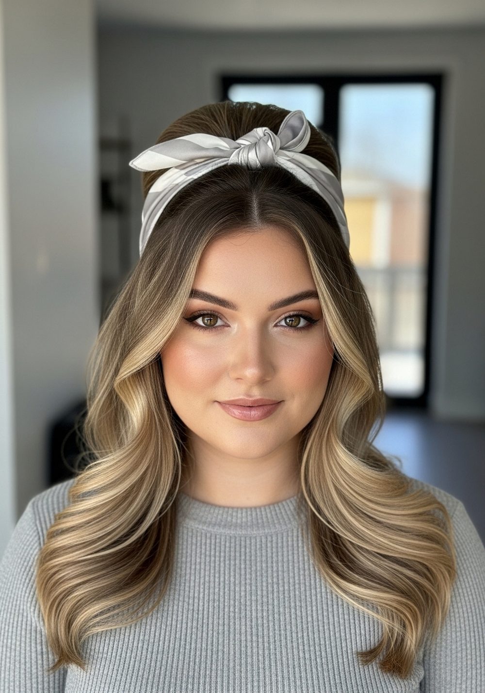 Volume Crown Tie-Back Waves Hairstyle