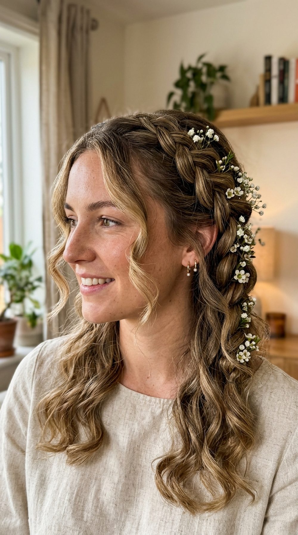 Boho Loose Curl Braid Hairstyle