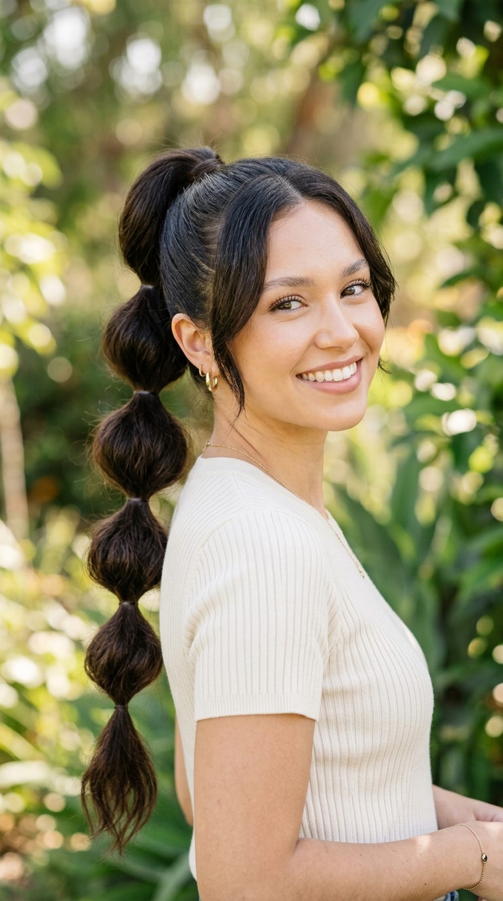 Bubble Ponytail Hairstyle