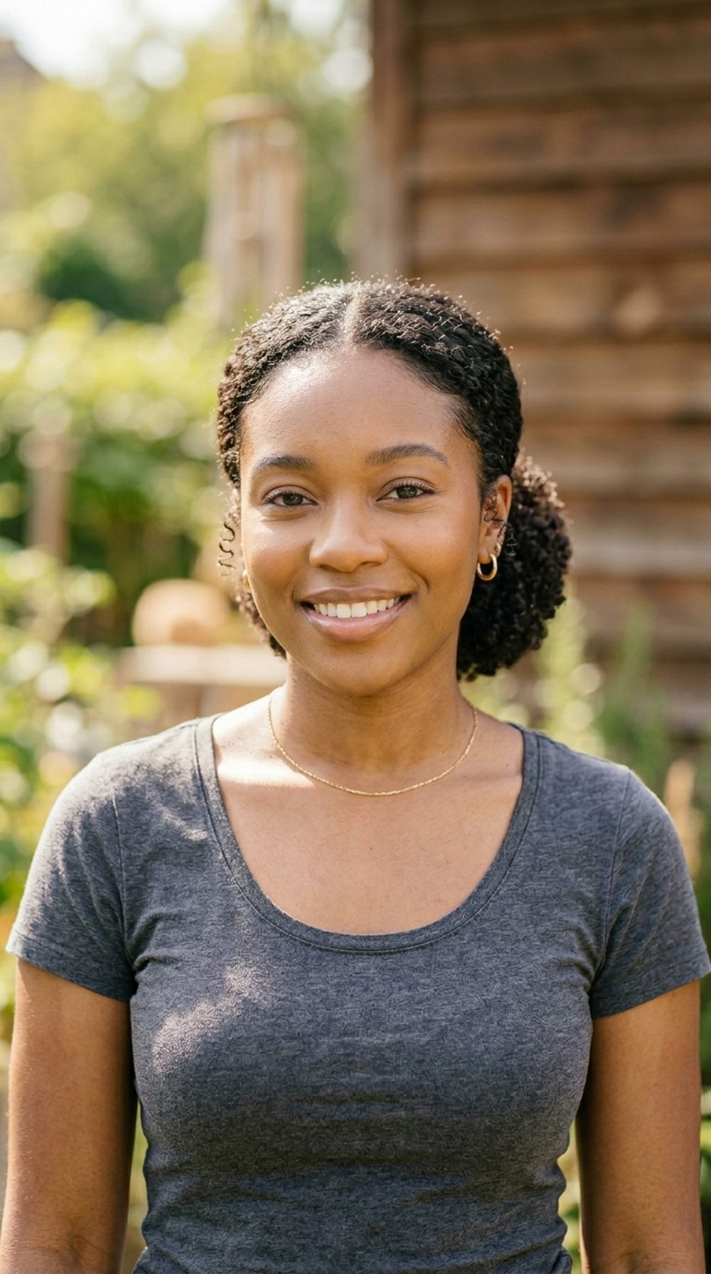 Curly Low Puff Hairstyle