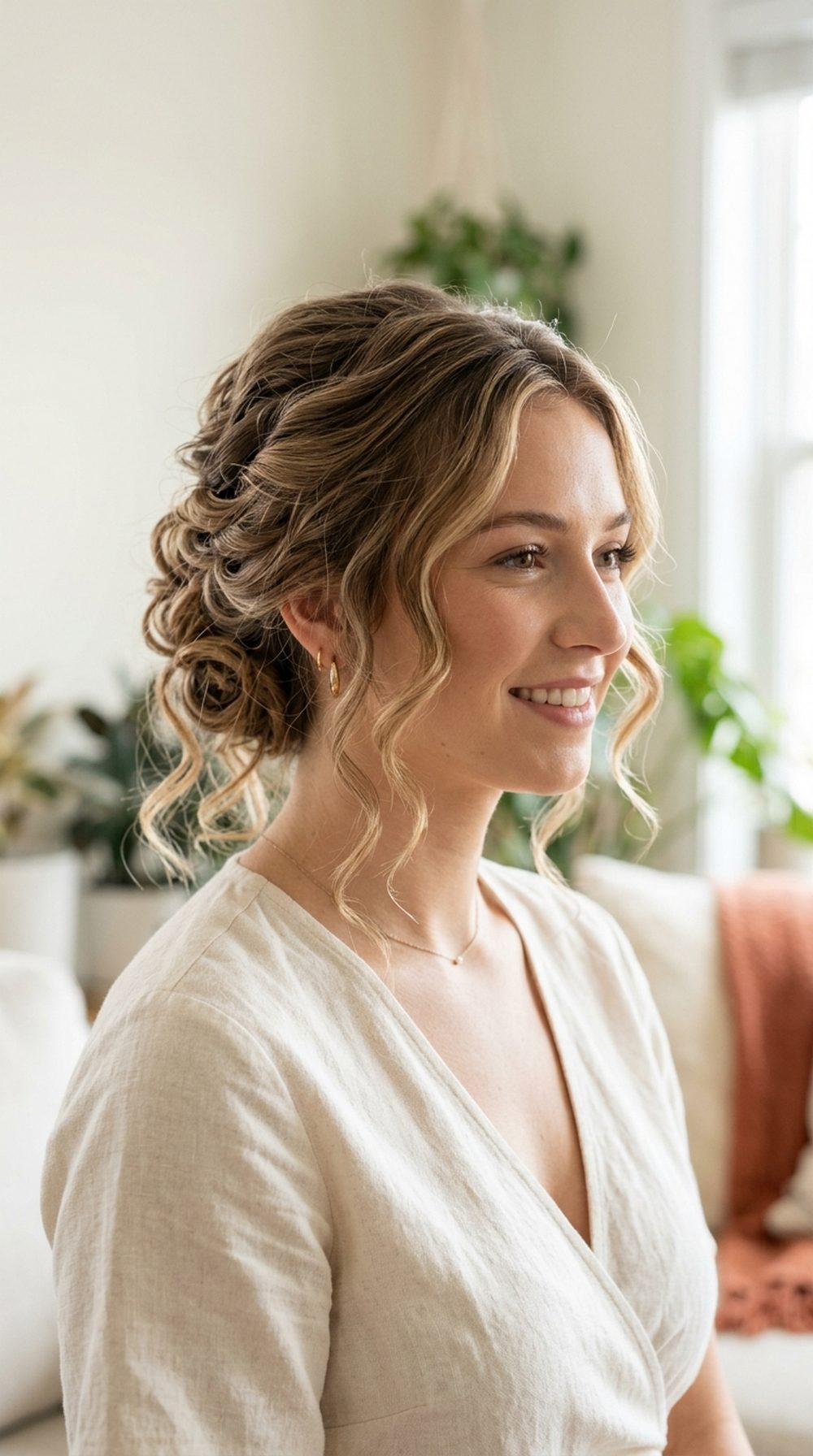Loose Romantic Updo Hairstyle