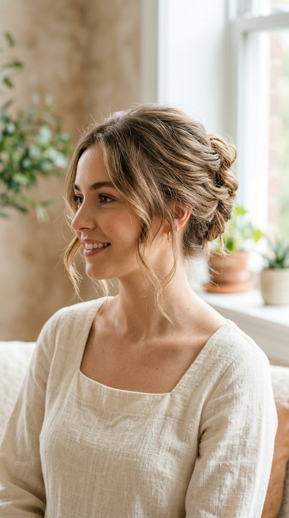 Messy French Twist Hairstyle