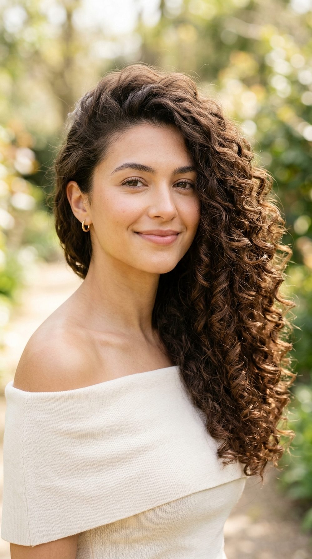 Side-Swept Curls Hairstyle
