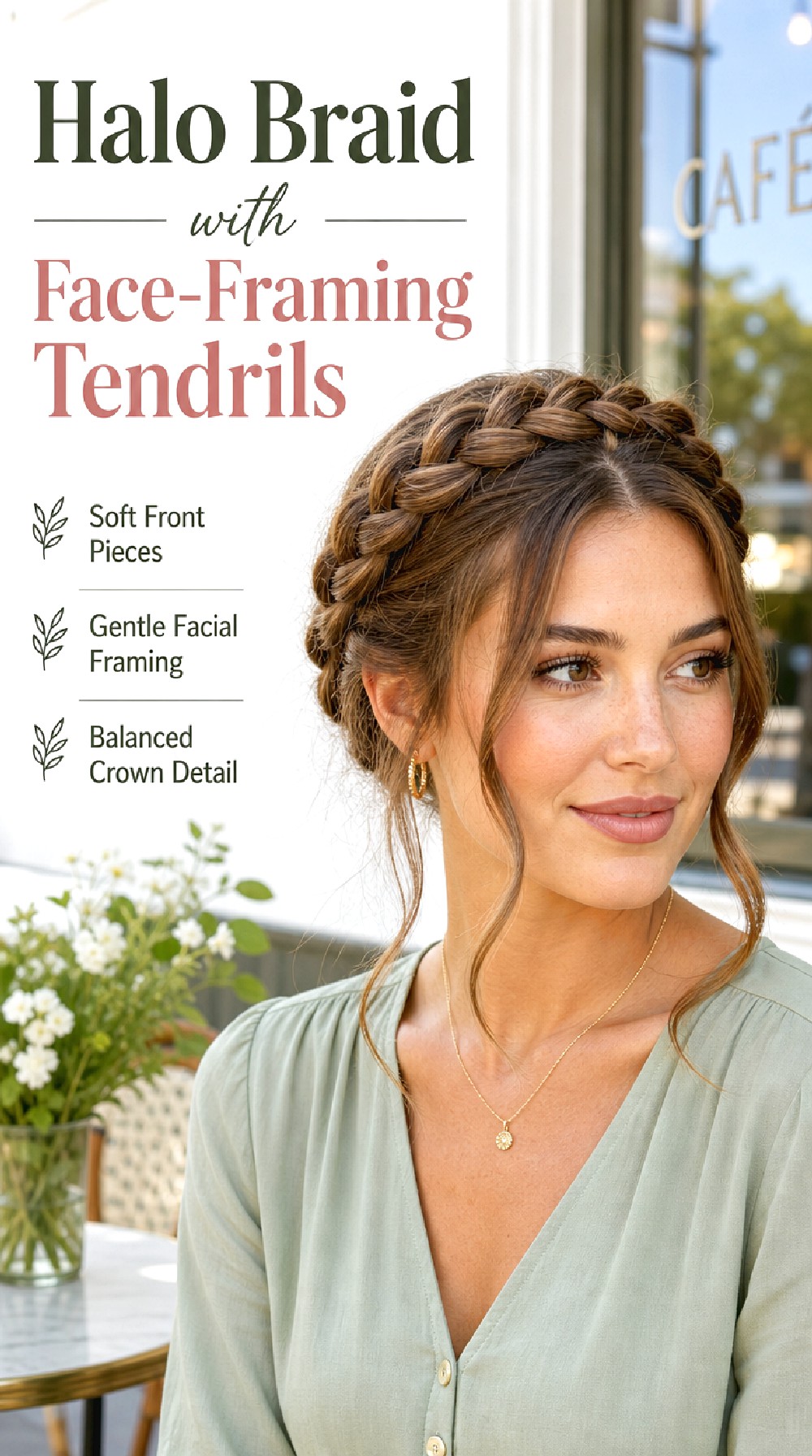 Halo Braid with Face-Framing Tendrils