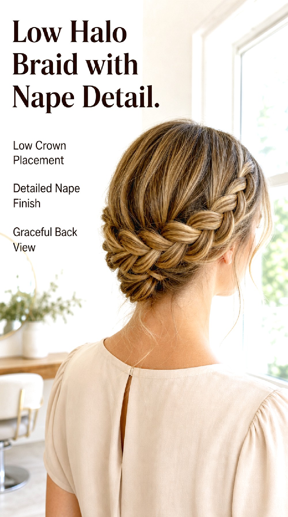 Low Halo Braid with Nape Detail