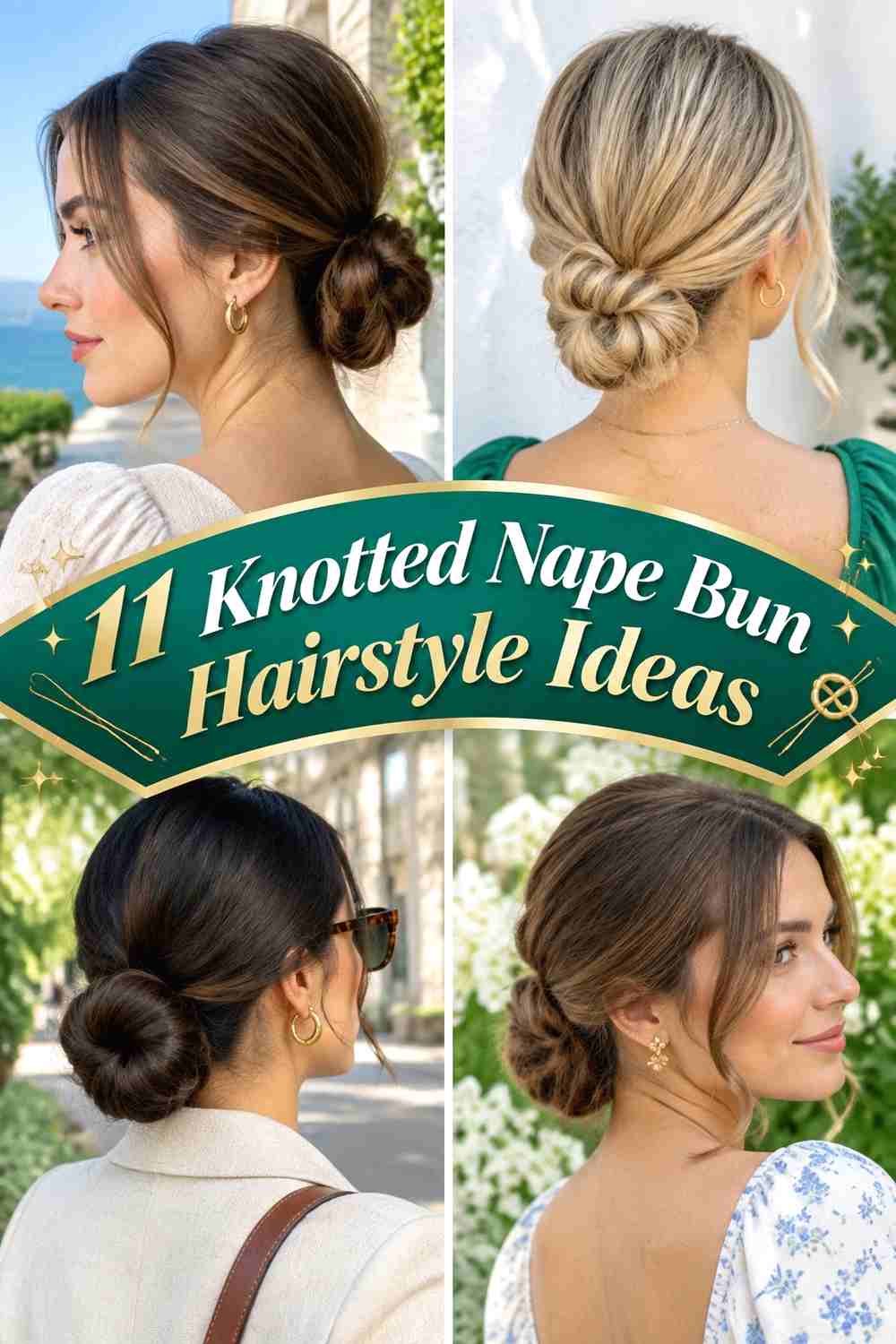 11 Knotted Nape Bun Hairstyle Ideas