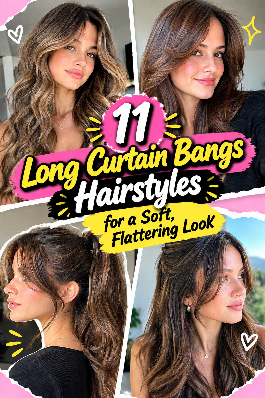 11 Long Curtain Bangs Hairstyles for a Soft, Flattering Look