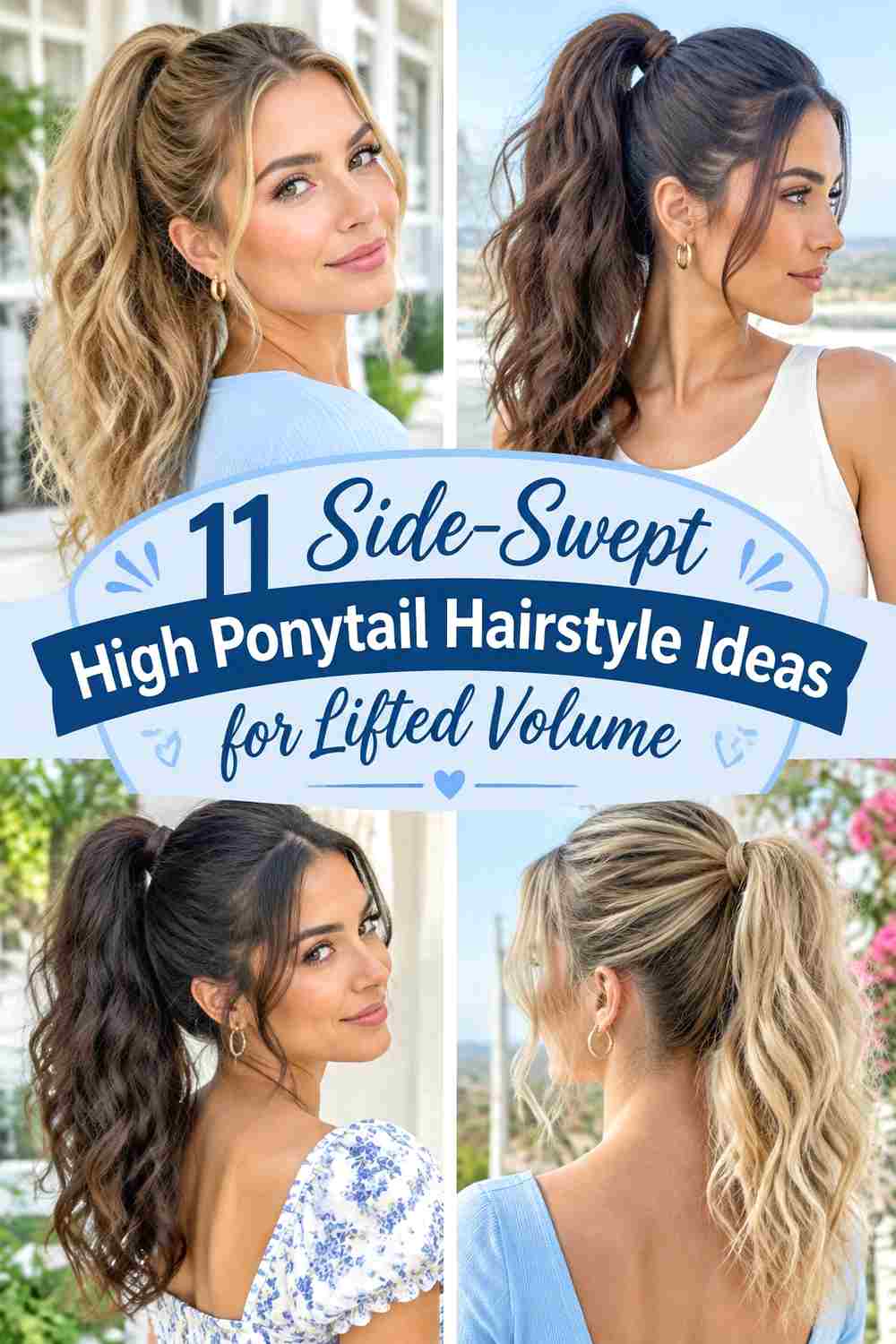 11 Side-Swept High Ponytail Hairstyle Ideas for Lifted Volume