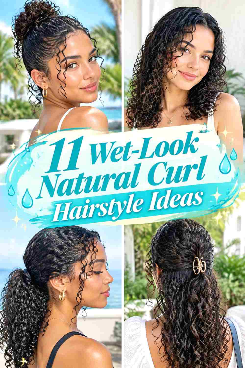 11 Wet-Look Natural Curl Hairstyle Ideas