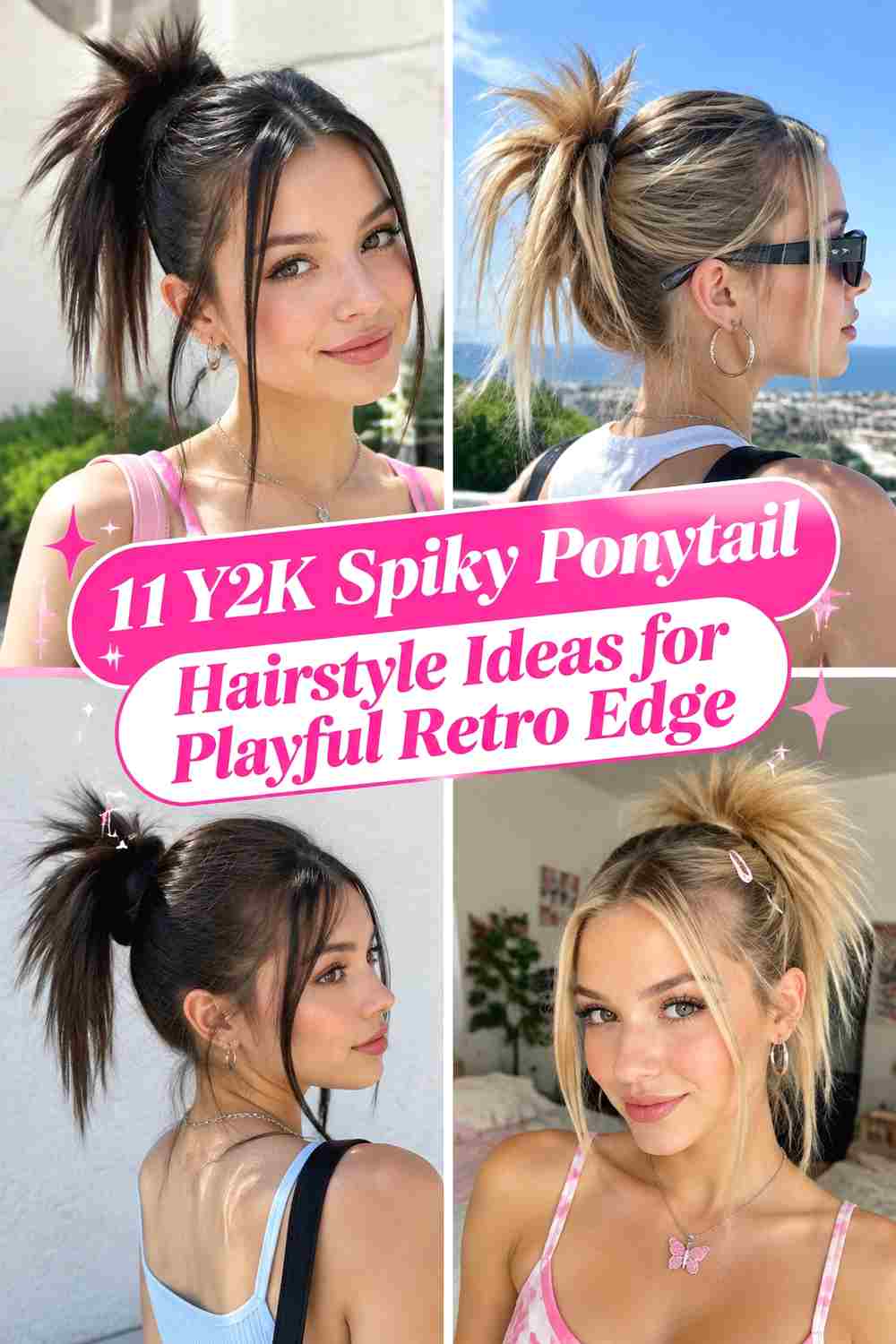 11 Y2K Spiky Ponytail Hairstyle Ideas for Playful Retro Edge