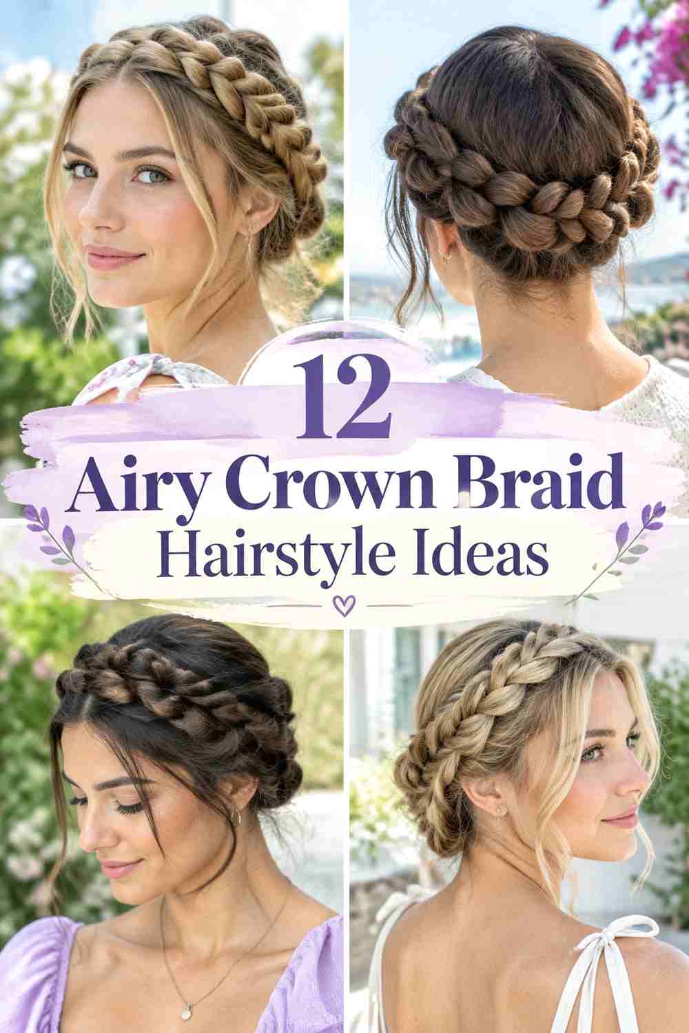 12 Airy Crown Braid Hairstyle Ideas